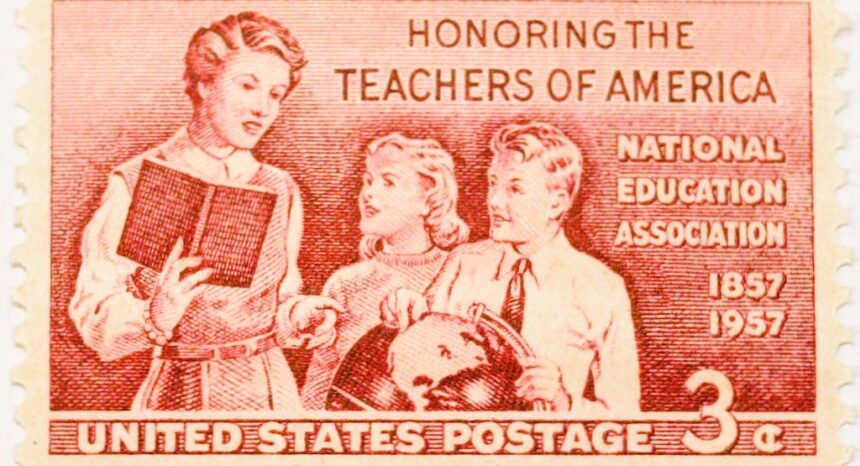 U.S. postage stamp honoring the National Education Association.