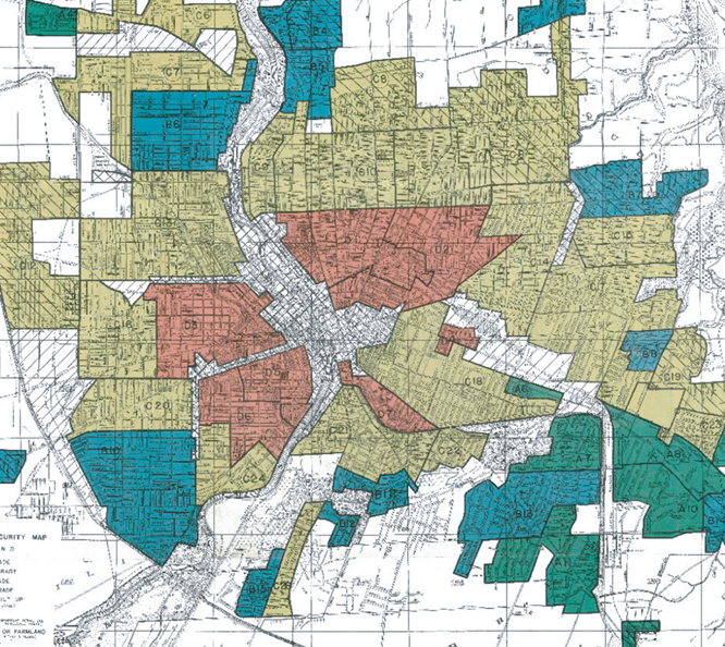 HOLC map of Rochester